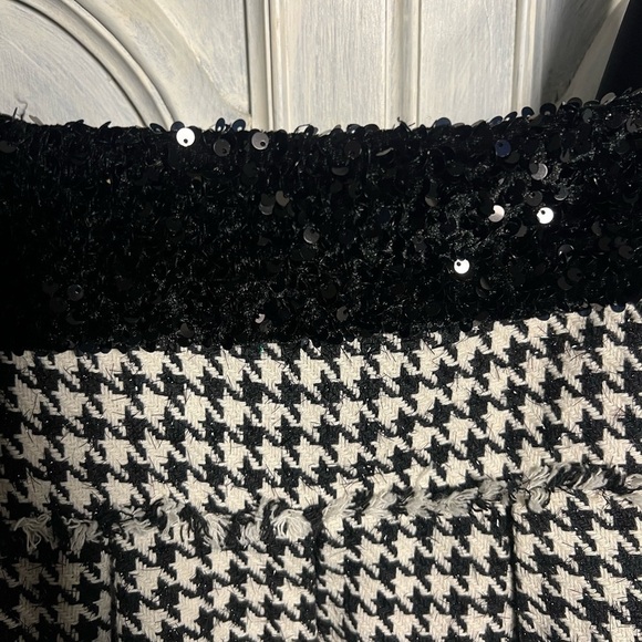 Sofie The Label She’s Classy Houndstooth Printed Tweed Sequin Mini Dress Party - Picture 9 of 13